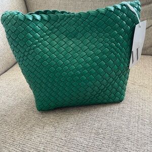 Worthington Emerald Woven Tote Bag